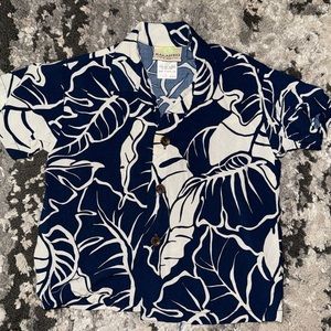 Boys Hawaiian Print Button Down